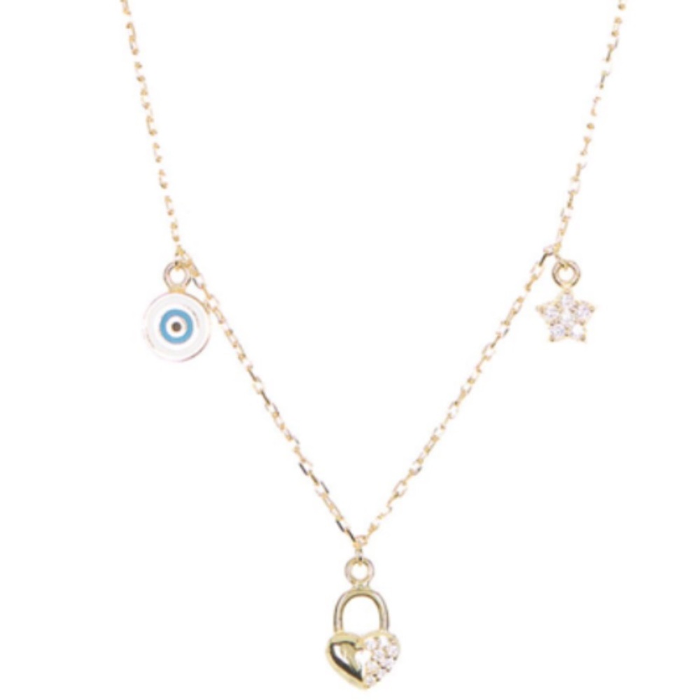 ARGENTO VIVO STERLING SILVER 18k gold plated devil eye